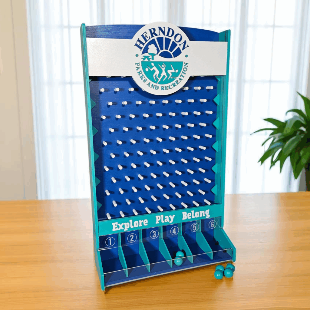 Small Plinko boards by Robert Kauffman