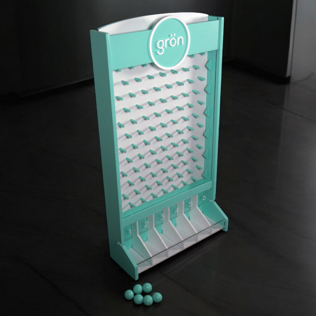 tabletop Plinko boards by Robert Kauffman